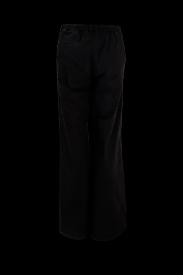 Hot Black Colour Box Canvas Stretch Pant Black