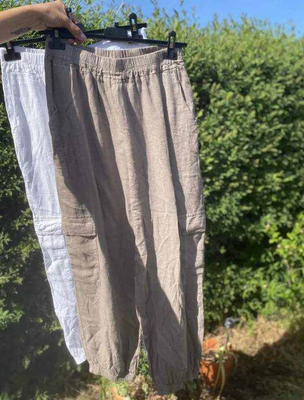 Outlet Boho Love Cargo Bukser White