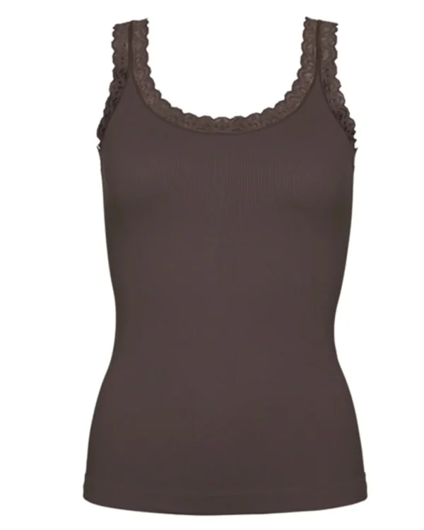 Cheap Tim & Simonsen Frida Rib Top Caffe
