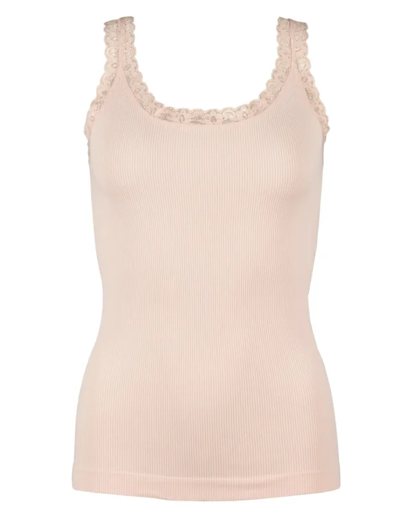 Hot Tim & Simonsen Frida Rib Top Cipria