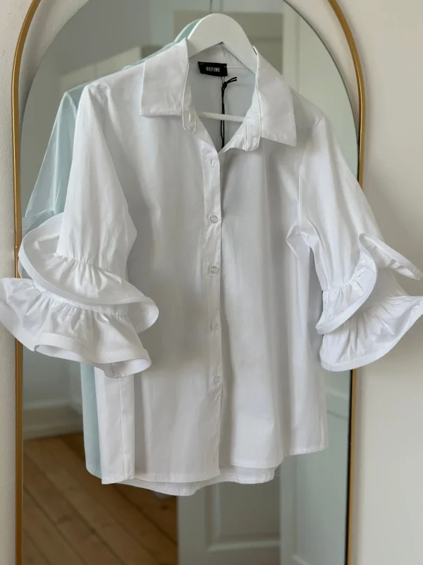 Cheap Define Heidi Skjorte Med Bolge Aermer White