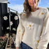 Sale Gown Isa Margurit Pullover Med Handlavet Blomster White