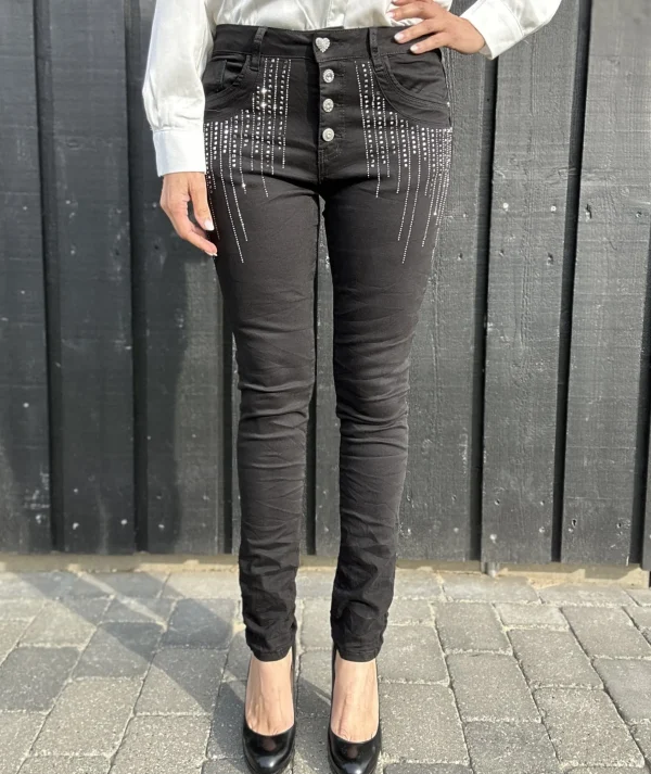 Fashion Jewelly jeans 2594-1 Black Glitter Edition