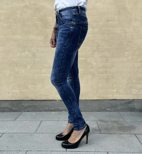 Store Jewelly jeans 22214 Mid Blue Wash