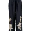 Flash Sale Black Colour Liane Pant W/ Lace Patch Black