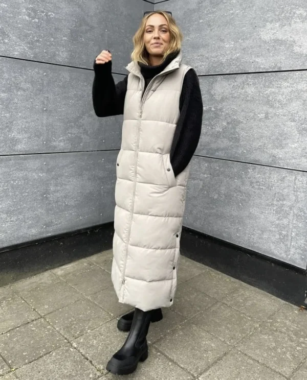 Fashion lululia Lulu Extra Long Puffer Vest Brindle
