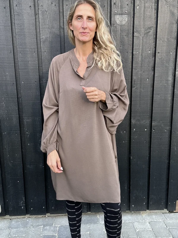 Outlet Boho Love Oversize Bluse Med Guldsmed Fango