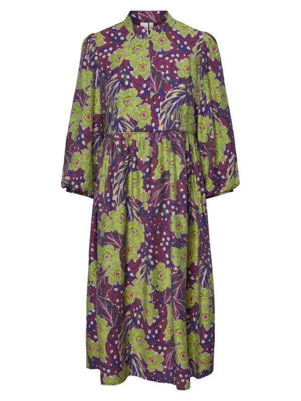 Clearance YAS Semili Midi Dress Amaranth