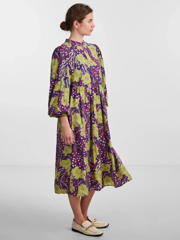 Clearance YAS Semili Midi Dress Amaranth