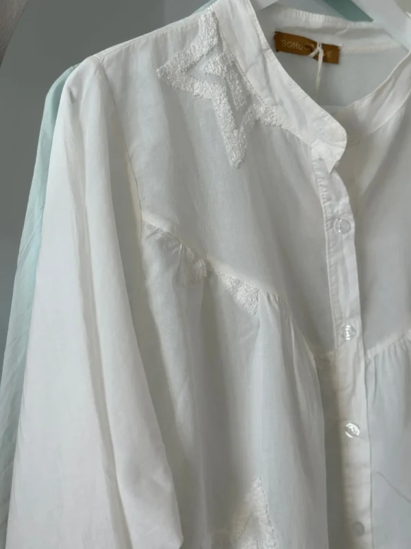 Fashion Boho Love Skjorte Med Stjerner White