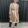 Fashion Marta du Chateau 38014-2 Vest Mdcadeline Camel