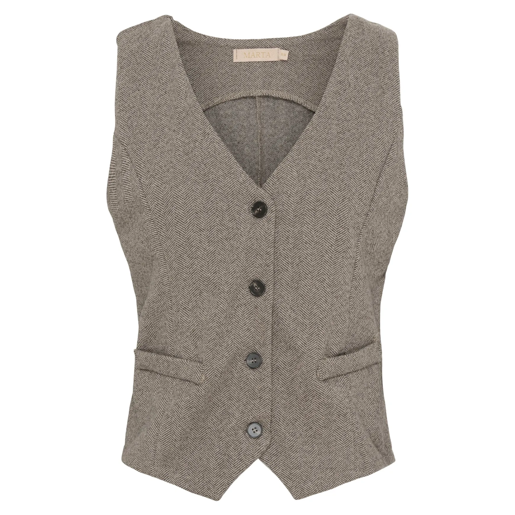 vest_mdcbente_fango_0.webp Online Marta du Chateau 3913 Vest Mdcbente Fango