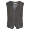 Fashion Marta du Chateau 81093-1 Vest Mdcsolveig Grey Stripe
