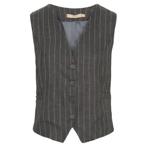 Fashion Marta du Chateau 81093-1 Vest Mdcsolveig Grey Stripe