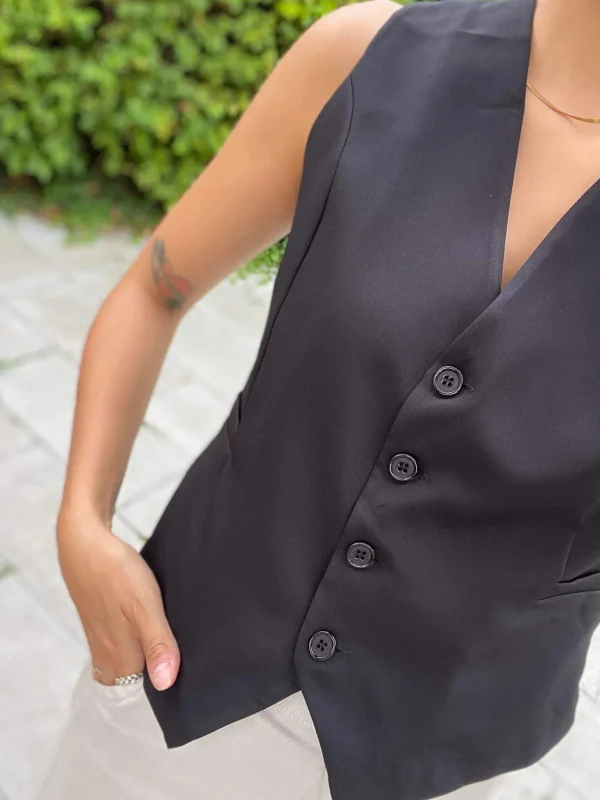 Fashion marta du chateau 81093 Vest Mdcvilde Black