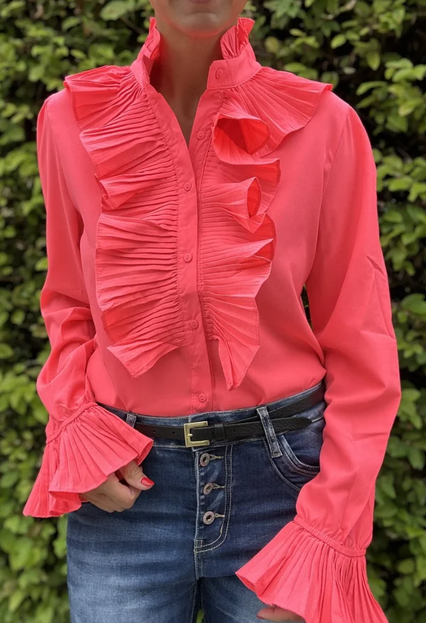 Best Sale Gown Vigga Flaeseskjorte Hot Pink