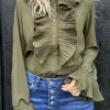 New Gown Vigga Flaeseskjorte Military