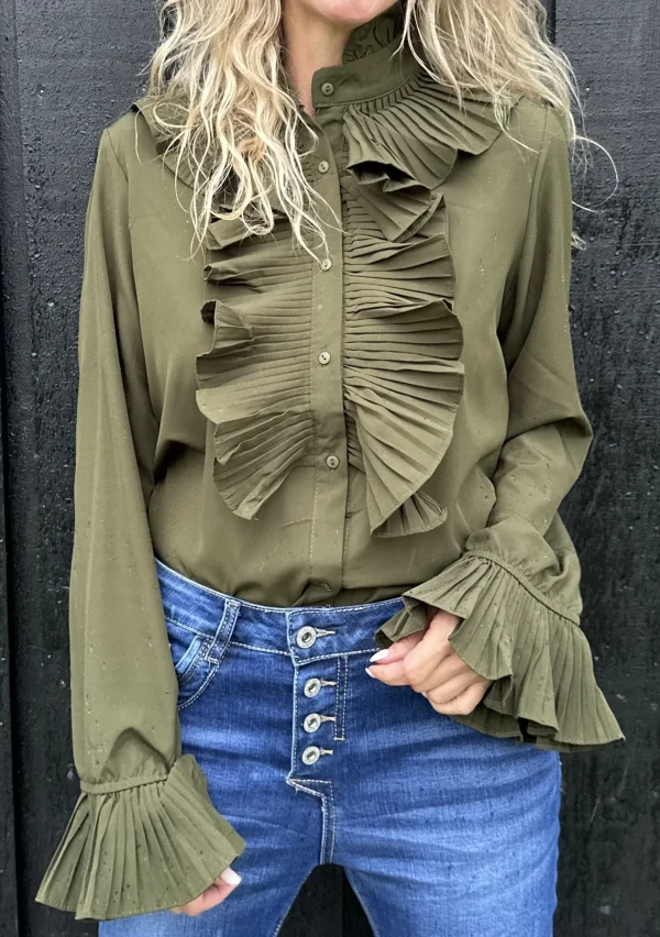 New Gown Vigga Flaeseskjorte Military