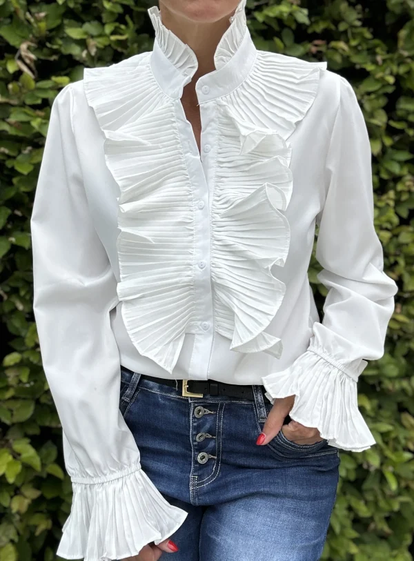 Flash Sale Gown Vigga Flaeseskjorte White