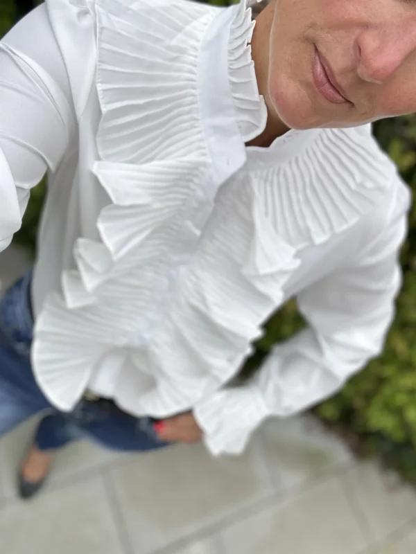 Flash Sale Gown Vigga Flaeseskjorte White