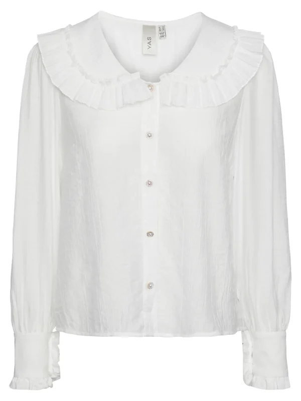 Fashion YAS Milinni Ls Shirt Star White