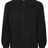 Store YAS Scallo Ls Shirt Black