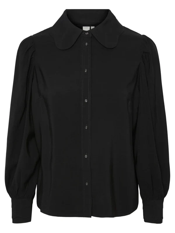 Store YAS Scallo Ls Shirt Black
